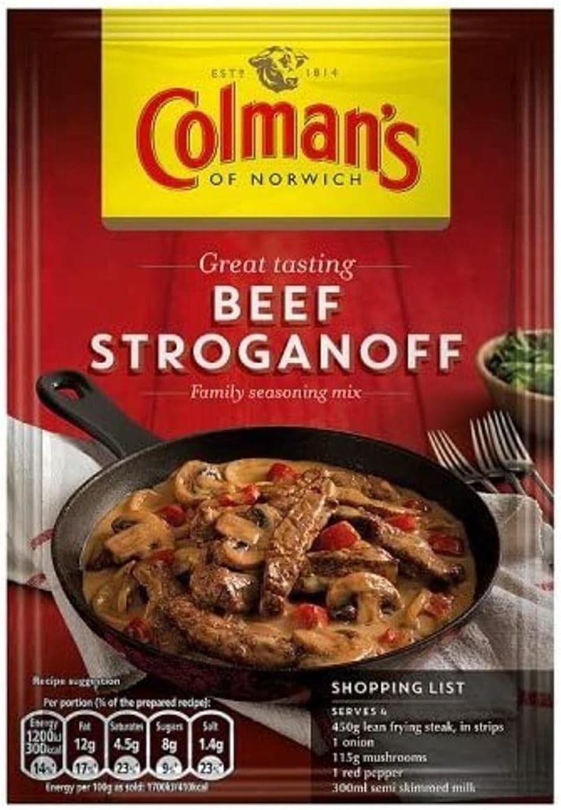 Original Colman's Beef Stroganoff Recipe Mix Imported From The UK England The Very Best Of British Recipe Mix