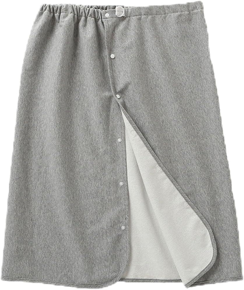 Yodilala Unisex Full Open Adult Diaper Skirt, Waterproof, Adjustable, Reusable Incontinence for Adults, Elderly, Children(Grey,L)