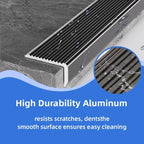 3-Pack Metal Stair Nosing Edge Trim, 36in x 2 in x 1.2in, Aluminum Stair Edge Protector Non-Slip for Indoor Outdoor, Black