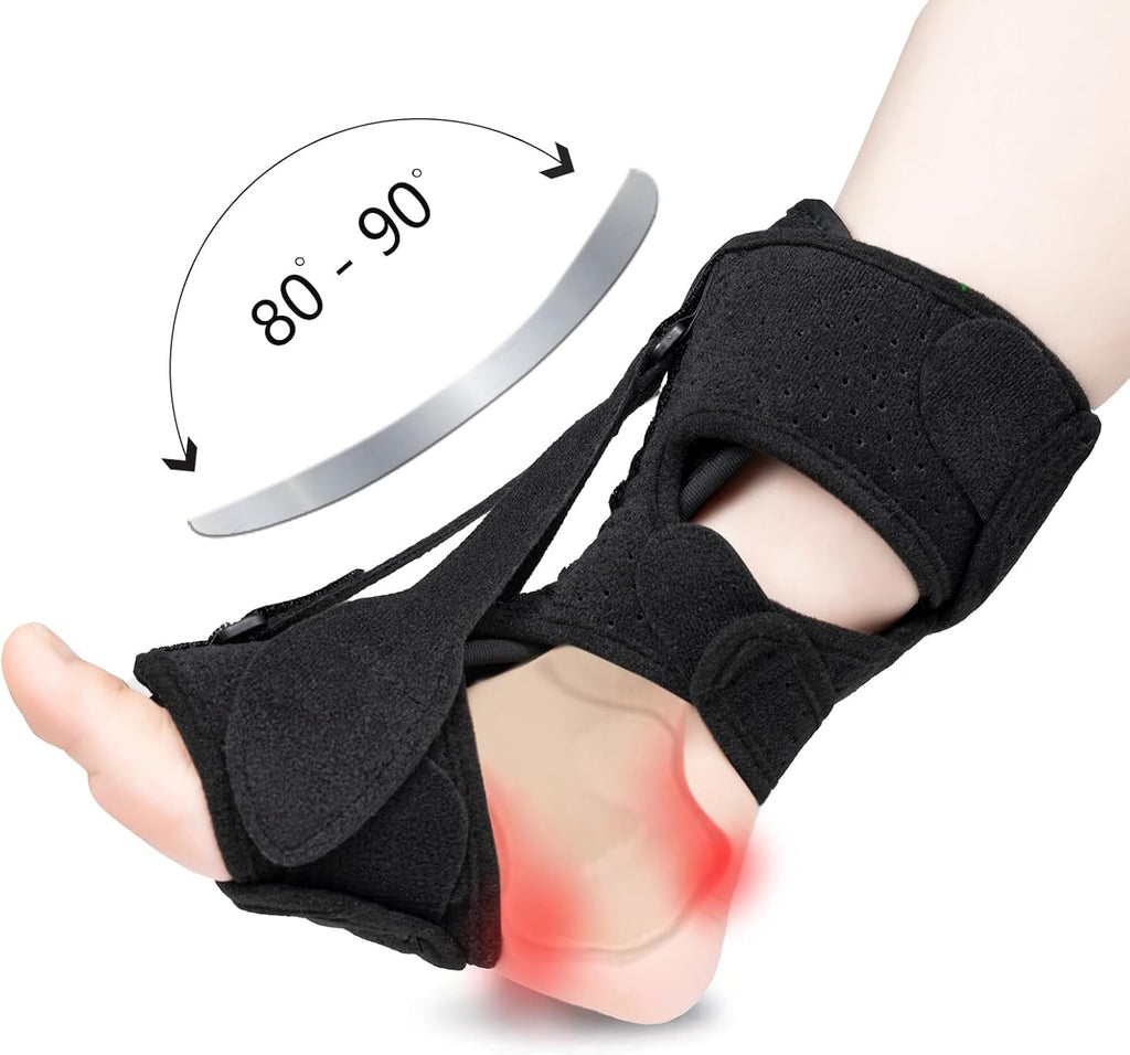 CARELIVING 1 Pack Plantar Fasciitis Night Splint Upgrade Foot Brace Plantar Fasciitis Relief Splint Fit Women Men Adjustable Orthotic Stretcher Support Relief Foot Drop Achilles Tendonitis Day&Night