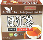 Suwirun Aoki Cha Organic Hojicha 50 Bags – Japanese Roasted Green Tea – Smooth, Bold & Naturally Sweet – Low Caffeine, Eco-Friendly, Unbleached Tea Bags for Hot & Cold Brew