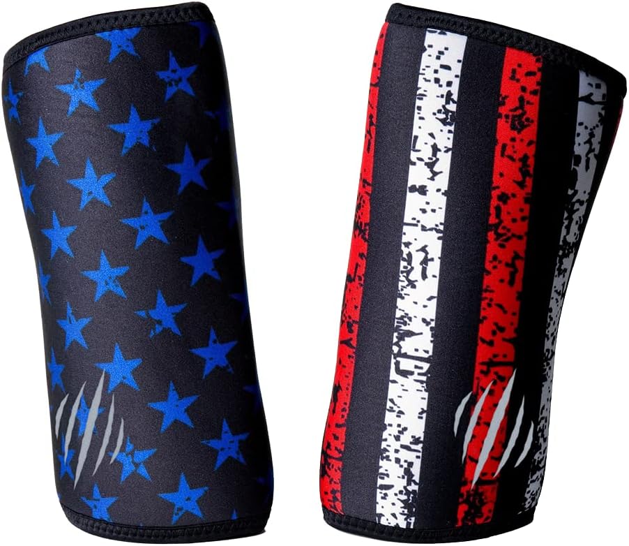 Bear KompleX Elbow Sleeves (Sold AS A Pair of 2) for Weightlifting, Powerlifting, Wrestling, Strongman, Bench Press, Athletic Performanceness, More. Compression Sleeves Come in 5mm Thickness Elbow Star XXXL