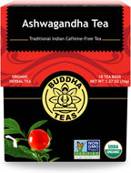 Buddha Teas - Ashwagandha Root Tea - Herbal Tea - Promote Cleansing & Wellness - With Antioxidants & Minerals - Clean Ingredients - Caffeine Free - OU Kosher - 18 Tea Bags (Pack of 1)