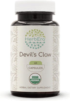 Devil's Claw USDA Organic 60 Capsules | Natural Herbal Supplement | Certified Organic Vegetarian Capsules and Organic Devil's Claw (Harpagophytum procumbens) Dried Root (60 Capsules)