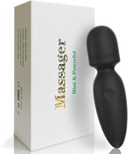 Portable Mini Back Massager Waterproof Rechargeable Body Small Massager Fatigue Relieving Muscle Massager (Black)
