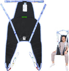 Universal Divided Leg Sling with Head Support – Padded Patient Lift Sling for Transfer, Lifting & Positioning, U-Shaped Split Leg Sling for Elderly, Disabled & Bedridden, 500 lbs Capacity
