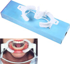 Dental Oral Dry Field System Retractor Cheek Retractor Autoclavable Mouth Opener for Teeth Whitening with Saliva Suction Tube Dentist Orthodontic Treatment Tongue Guard(L)