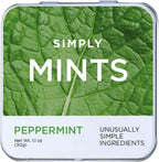 SIMPLY MINTS Natural Peppermint Breath Mints, 6 Pack (180 Pieces), Made With Real Peppermint Oil | Aspartame-Free, Sorbitol-Free, Xylitol-Free, Vegan, Kosher, Non-GMO