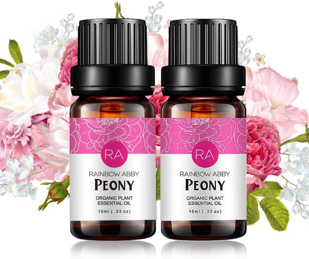 2-Pack Peony Essential Oil 100% Pure Oganic Plant Natrual Flower Essential Oil for Diffuser Message Skin Care - 10ML