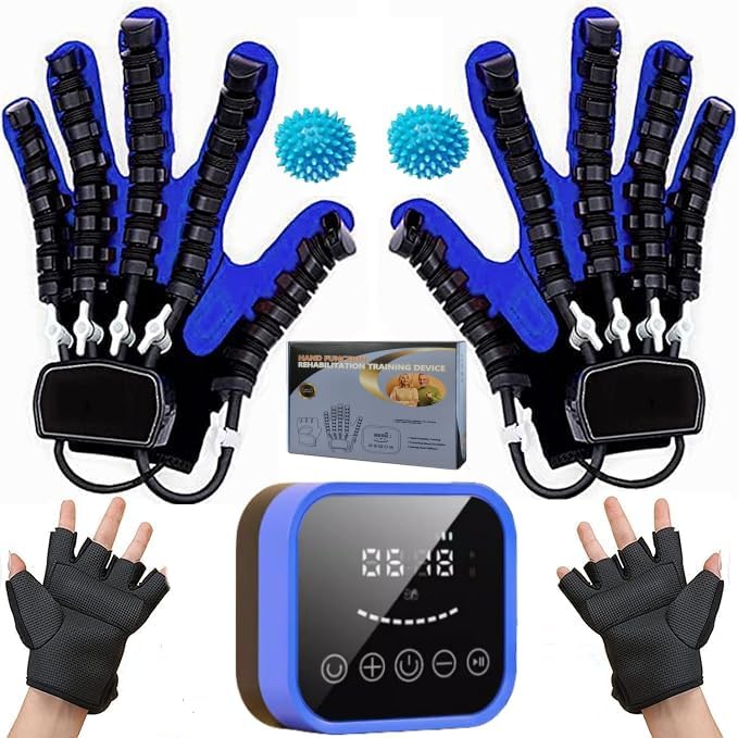 (Left&Right), Robot Rehabilitation Gloves, for Finger and Hand Function Recovery Equipment, Electronic Gloves, Hand Exercisers for Stroke Patients, Hand Strengthening Device for Hemiplegia.
