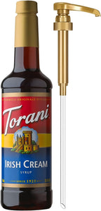 Torani Coffee Syrup, Irish Cream Flavored Syrup for Drinks, Pump Included, 25.4 Fl Oz