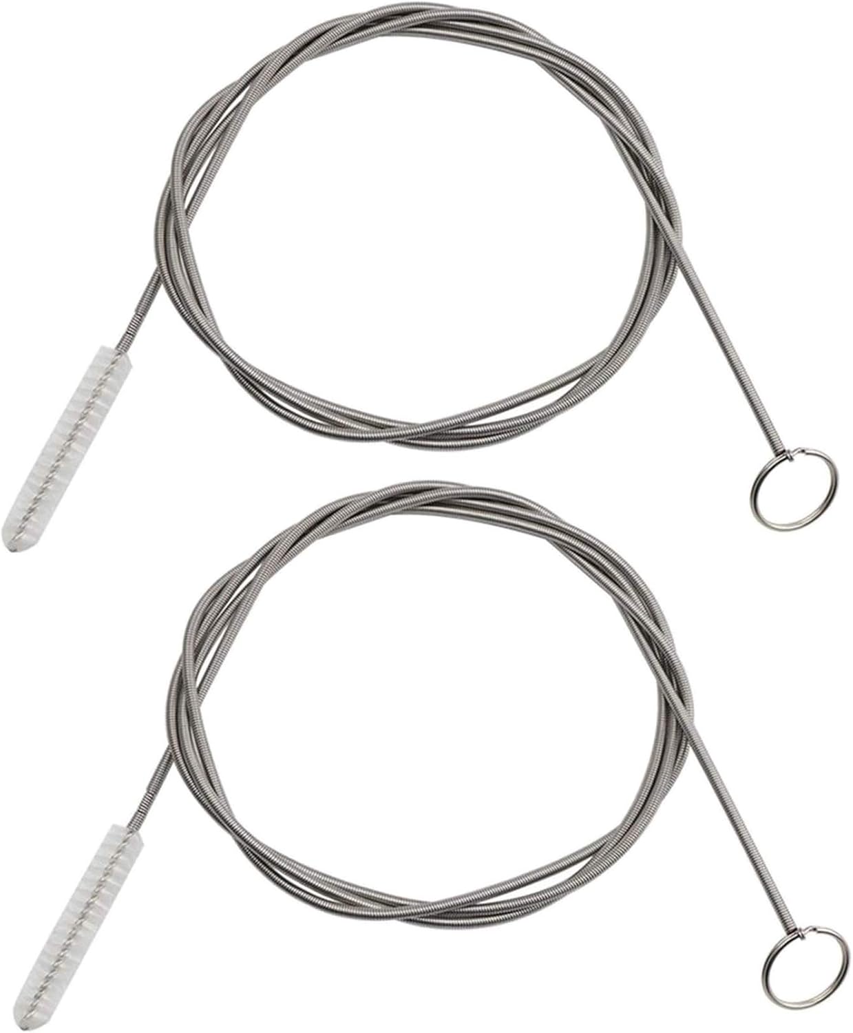 2 Pack 60 Inch Long Flexible Tube Cleaning Brush, Stainless Steel and Nylon Bristles, Suitable for Home Kitchen, Fish Tank, Water Pump Accessories, and More