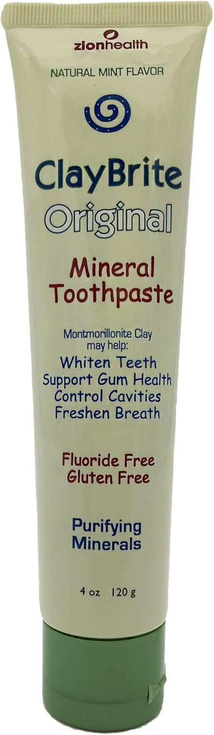 Claybrite Original Toothpaste Zion Health 3.2 oz Paste