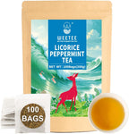 WT WEETEE Licorice Mint Tea Bags 100 Counts, Made 100% Natural & Pure Peppermint & Licorice Root, Naturally Caffeine-free, Sweet & Refreshing