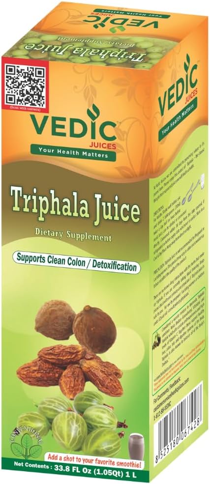 Triphala Juice, Herbal Triphala Juice - 33.8oz, Ideal for Daily Use, 1 Litre