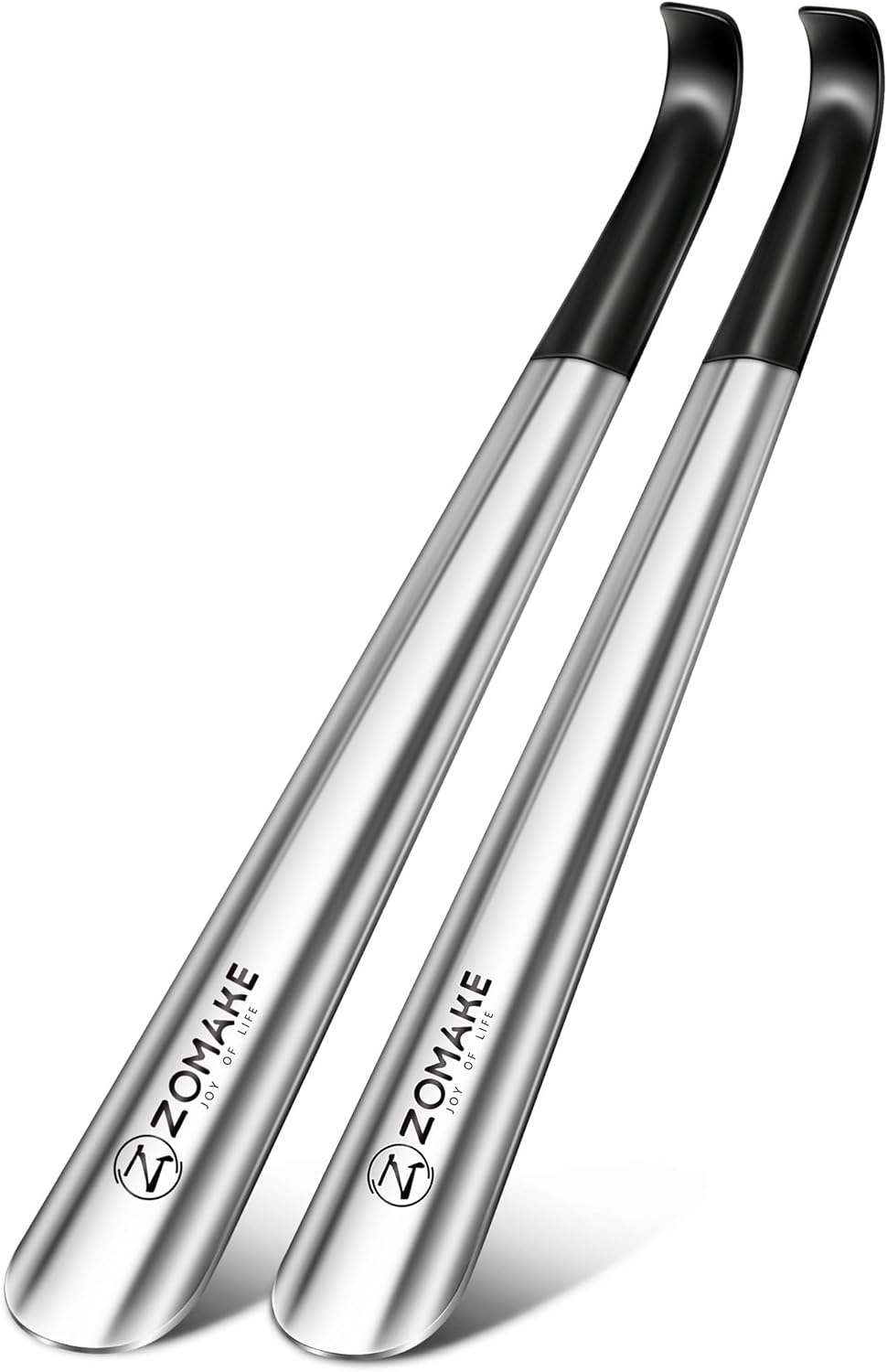 ZOMAKE Shoe Horn Long Handle for Seniors Men Women,Metal Long Shoehorn Boot Horn,16.5" Stainless Steel Shoe Spoon Helper