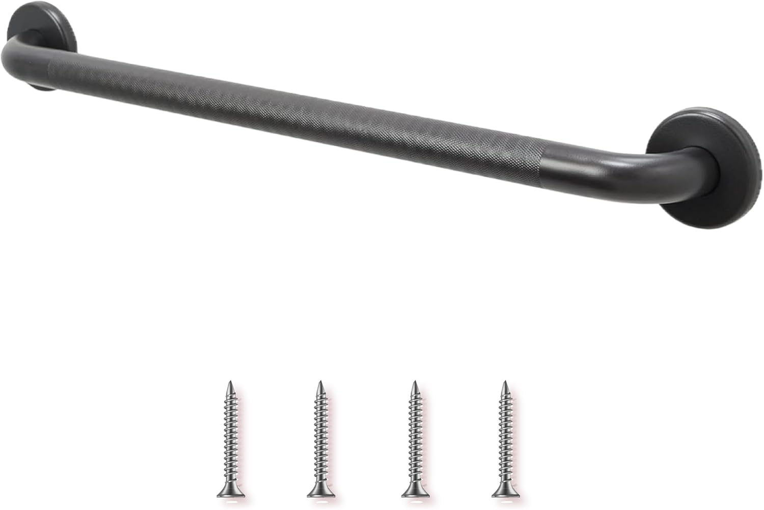 36” Shower Handle Knurled Grip | 304 Stainless Steel Grab Bars for Bathtubs and Showers | Oil Rubbed Bronze ADA Standard Hand Rails for Seniors, Children, Injured People | Supports Upto 400lbs