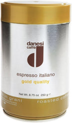 Danesi Caffe Italian Ground Coffee - Fine Medium Roast Espresso Coffee Grounds for Moka Pot, French Press, and Drip Brew - Gold (8.75 oz, 1 Pack)