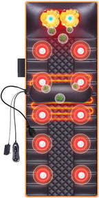Heating Pad Full Body Massage Mats with 20 Neck Shiatsu Kneading Massage Heads, Full Body Massage Mattress Massager Mat Cushion for Relieving Back Lumbar Leg Pain Massage Mat