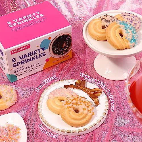 Halloween Sanding Sugar, Sprinkles For Cake Decorating, Cupcake, Cookies, Ice Cream Topper, Edible Sugar Sprinkles Sparkly Sugar Crystals (6 Packs) Gold, Orange, Purple, Green, Red, Grey