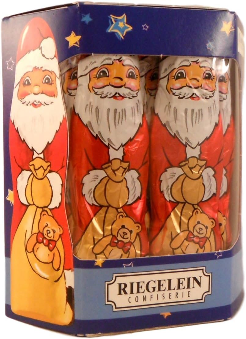 Riegelein Santa Solid Milk Chocolate, 10 Piece Pack
