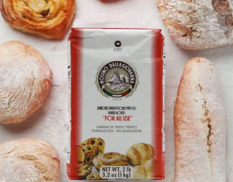 Molino Dallagiovanna All Use Flour Farina Di Grano Tenero Tipo 00 Universale No Glyphosphate, No Potassium Bromate Non GMO (1 kg)