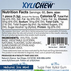 Xylichew 100% Xylitol Chewing Gum Jars - Non GMO, Gluten, Aspartame, and Sugar Free Gum - Natural Oral Care, Relieves Bad Breath and Dry Mouth - Ice Mint (60 Count, Pack of 4)