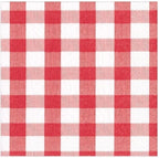 Caspari Gingham Paper Cocktail Napkins in Red, Two Packs of 20