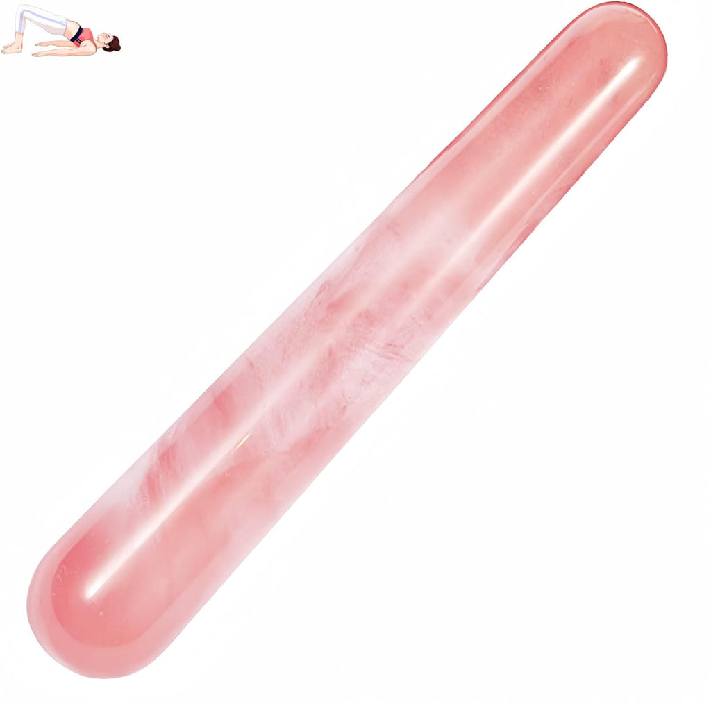 Set Green Jade Eggs Balls Stone Multiple Colors and Styles Natural Green Stones Jade Egg Massage Stone for Women Pelvic Strength Body Train Crystal Balls (Single Massage Stick,Single - 1)