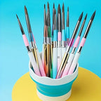 1PC Multi-Collapsible Paint Brush Washer Multifunctional Collapsible Bucket Foldable Water Cup Portable Silicone Washing Bucket Brush Holder Mini Foldable Washing Buckets for Watercolor Oil Painting