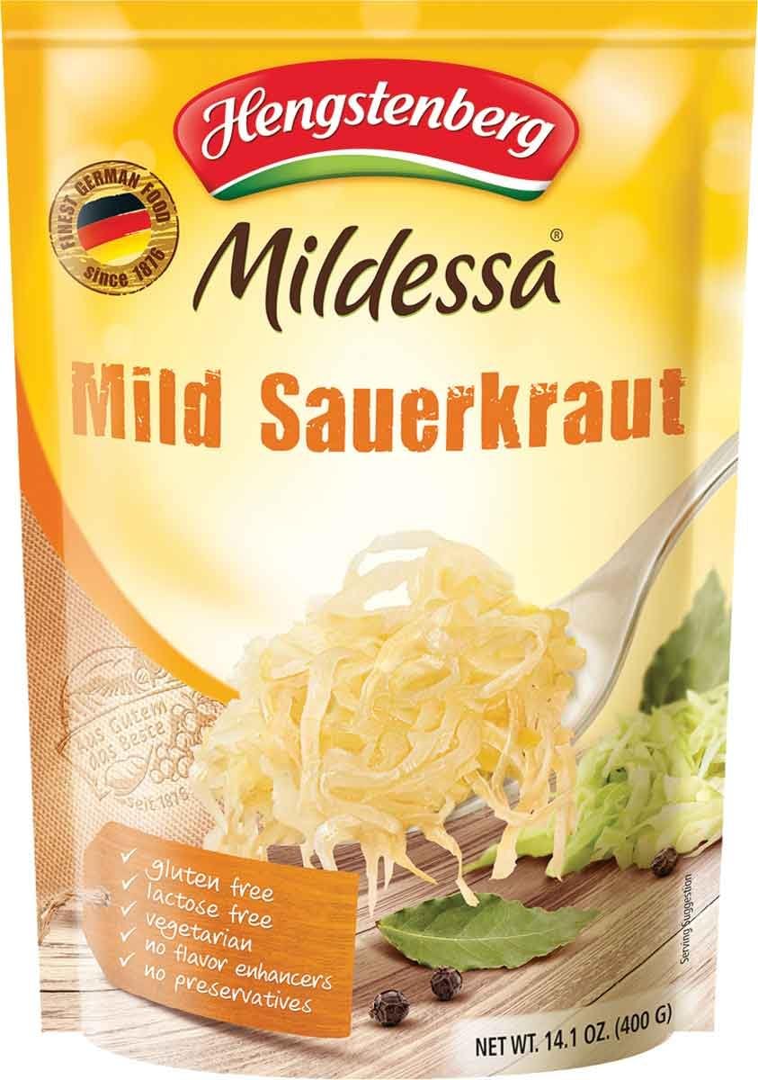 Hengstenberg Mildessa Mild Sauerkraut, 14.1 Ounce (Pack of 6)