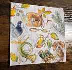 IHR Ideal Home Range Cocktail Napkins Disposable 3-Ply Paper Party Napkin Pack, 5" x 5", Hunting, 20-Count