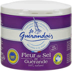 Le Guerandais - Fleur de sel de Guerande - Duo Pack (2 x 4.4 oz) - 100% Natural & Unrefined Guerande Sea Salt - Hand-Harvested - Supports Hydration & Electrolyte Balance - French Flower of Salt
