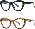 LKEYE Bifocal Reading Glasses for Women Designer Cat Eye Oversized Frame Blue Light Blocking Readers Oprah Stylish Eyewear