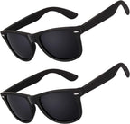 LINVO Polarized Sunglasses for Men Womens Driving Sun glasses Shades 80's Retro Style Design Square