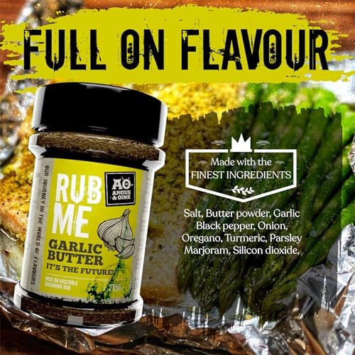Angus & Oink | Garlic Butter Seasoning | Rich & Indulgent Flavour for Chicken, Fries & Roast Potatoes | 200g