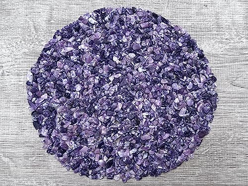 WHOLESALE Natural Semi Tumbled Lepidolite Gemstone Chips, Crushed Mini Crystals, Undrilled Crystal Chips (Lepidolite, 0.25 Pound)