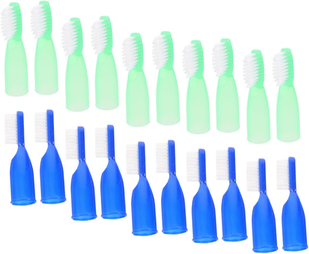 Healeved 20pcs Mini Toothbrush Soft Finger Toothbrush for Prison Use Gentle Tooth Cleaning Tool for Inmates for Psychiatric Wards and High-Security Facilities