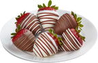 Shari’s Berries Gourmet Drizzled Strawberries | Chocolate Covered Strawberry Gift Box | Ideal for Mother's Day, Anniversary, Birthdays, Congratulations, or Saying Thank You (Half Dozen, 6 Berries)