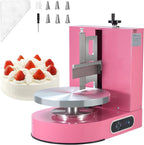 VEVOR Cake Decorating Machine, Cake Cream Spreading Coating Smearing Machine, Low Noise Cake Frosting Machine, Turntable with Adjustable Scraper, for 4" to 12" Cake, 25-320RPM Rotating Speed, Pink