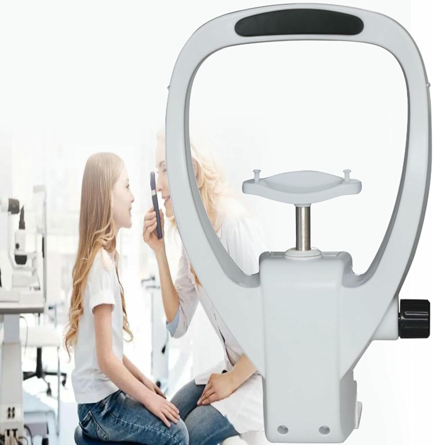 Vision Training Forehead Bracket,Chin Rest Forehead Support Optometry Accessories,Lifting Chin Bracket,Optometry Equipment Accessories,with Adjustment Height-