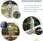 Walking Cane for Men and Women - Special Balancing Stick With 10 Adjustable Heights - Self Standing, Folding, Portable, Collapsible, and Comfortable