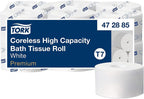 Tork Coreless High-Capacity Toilet Paper Roll White T7, Premium, 2-ply, 12 x 750 sheets, 472885