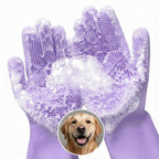 Cat & Dog Washing Gloves for Bathing – 2-in-1 Design Dog Scrubbing Gloves for Grooming, Massaging, and Paw Cleaning