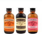 Nielsen-Massey Floral Food Flavors Bundle, Rose Water, Orange Blossom Water, Madagascar Bourbon Pure Vanilla Extract for Baking and Cooking, 2 Ounce Bottles