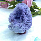 Grape Agate Egg Crystal Egg Room Decoration Home Decoration Aquarium Home Decor(Size:300-350g)