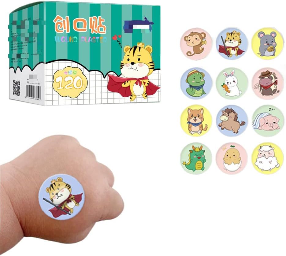 120pcs Cute Mini Round Bandages Kawayi Small Adhesive Bandage Breathable Patch for Girls Kids
