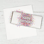 25 Count Happy Birthday Party Confetti Chocolate Bar Wrappers Only