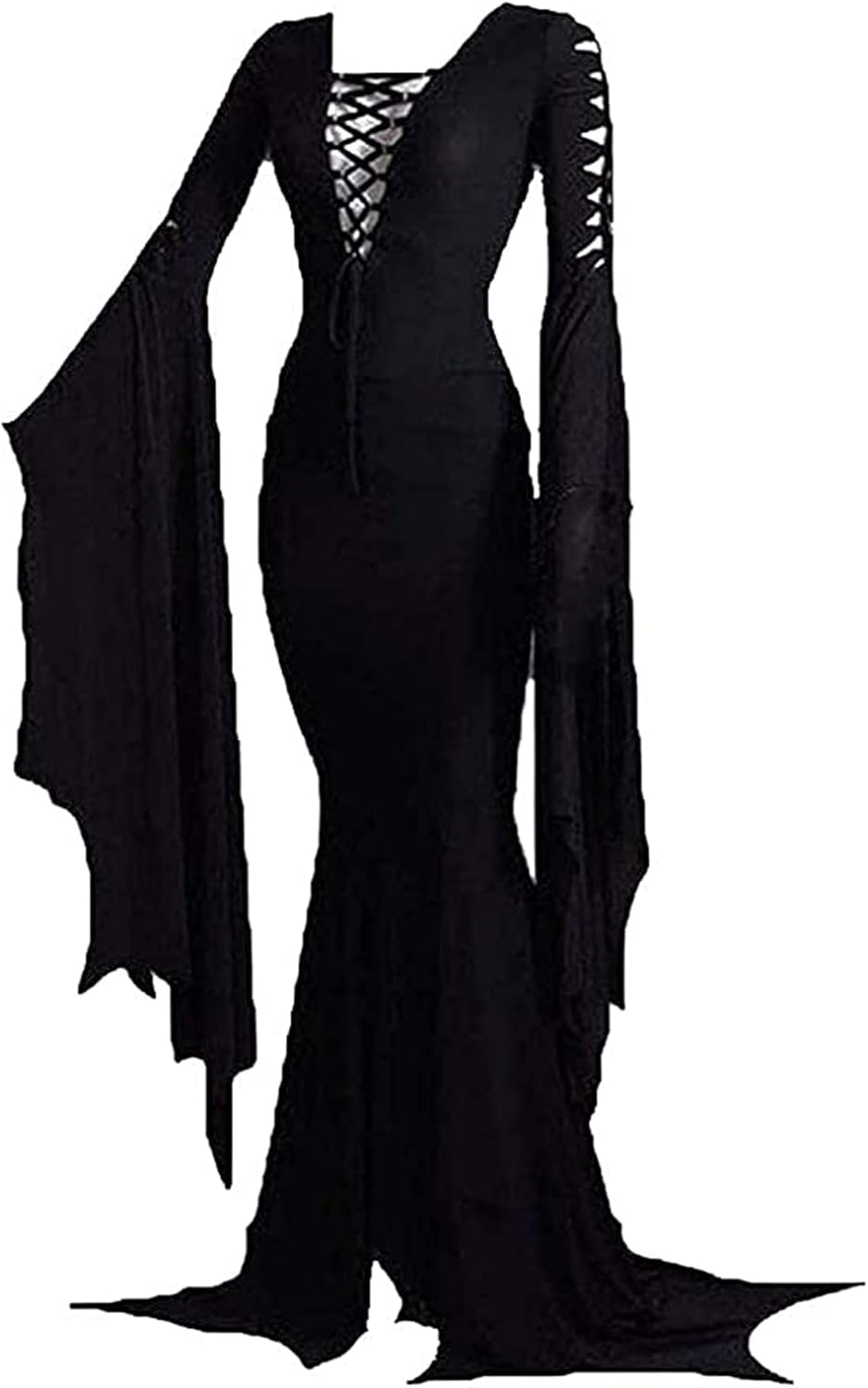 NANAMEEI Halloween Costumes for Women Black Gothic Dress Witch Dress for Halloween Carnival Party