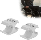 2PCS Aluminum Alloy Cane Holder for Walker, Rollator Walker Cane Holder Wheelchair Pipe Holder Clamp Joint Connector Accessories for Walking Aids
